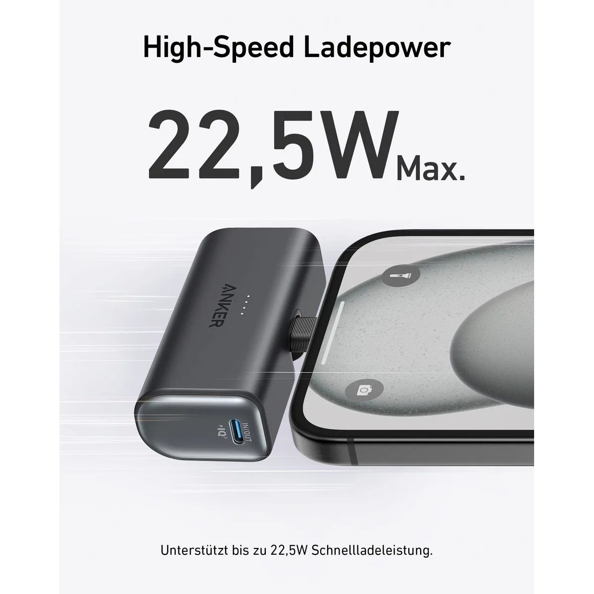 Anker Nano Powerbank 5000 mAh, Hochgeschwindigkeitsladen mit PowerIQ 3.0 5