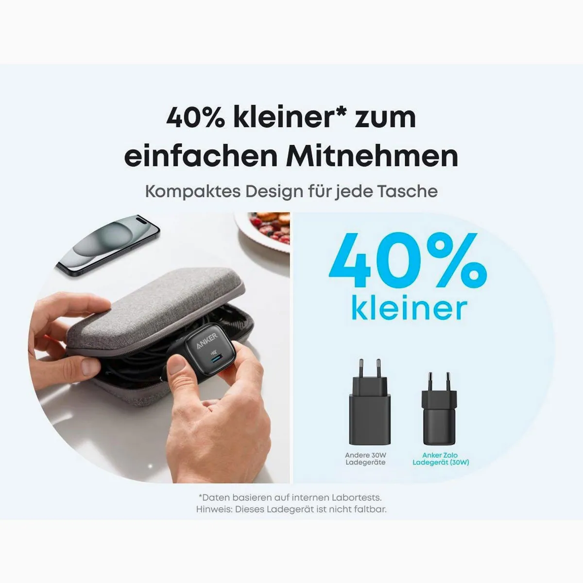 Anker Zolo 30W Ladegerät, PIQ 3.0, Niedrigtemperatur-Technologie 2