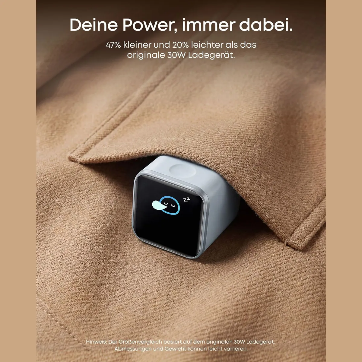 Anker Nano 45W USB-C Ladegerät, Smart Display, kompakt & leicht 4