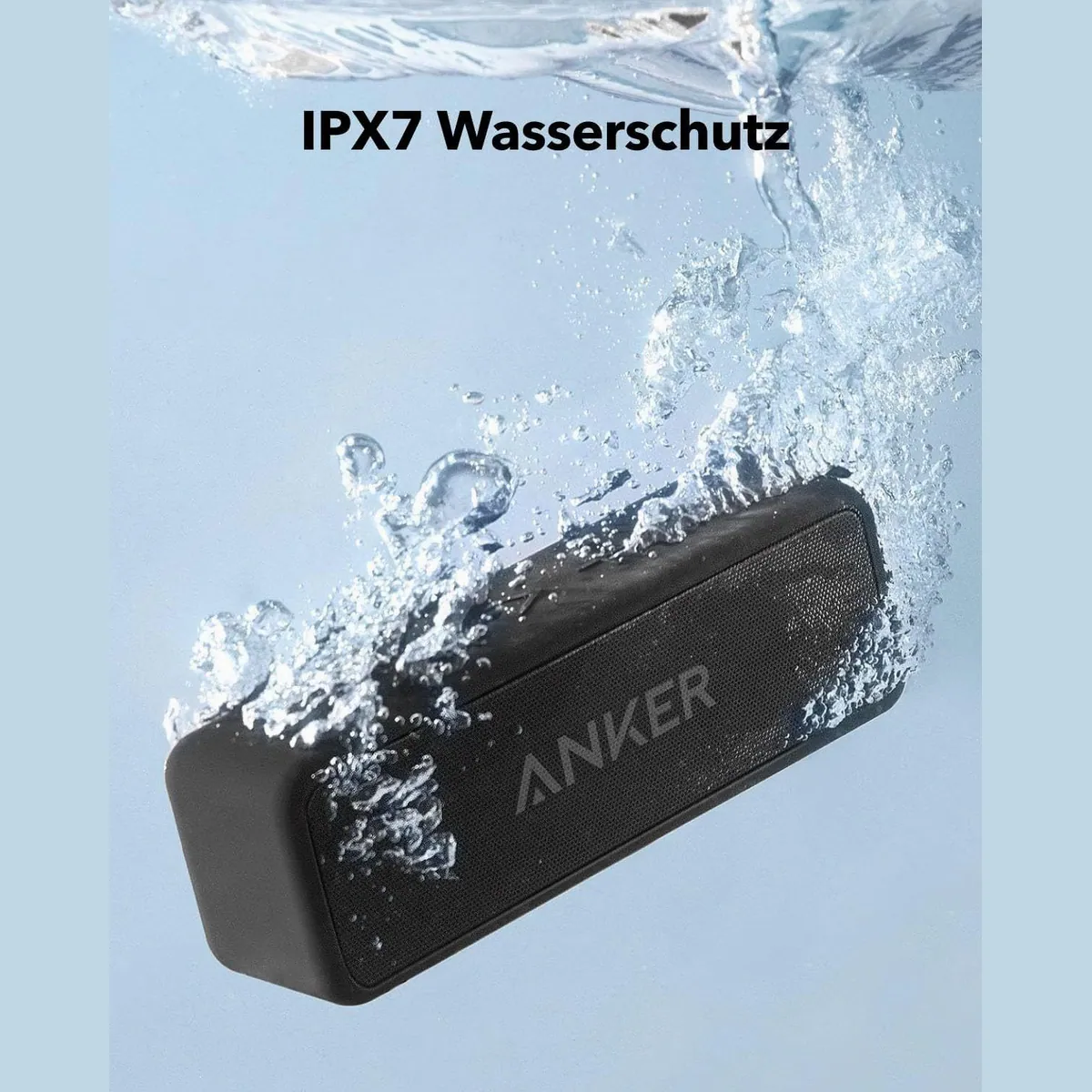 Anker Soundcore 2 Bluetooth Lautsprecher, 24h Akku, IPX7 wasserdicht 4
