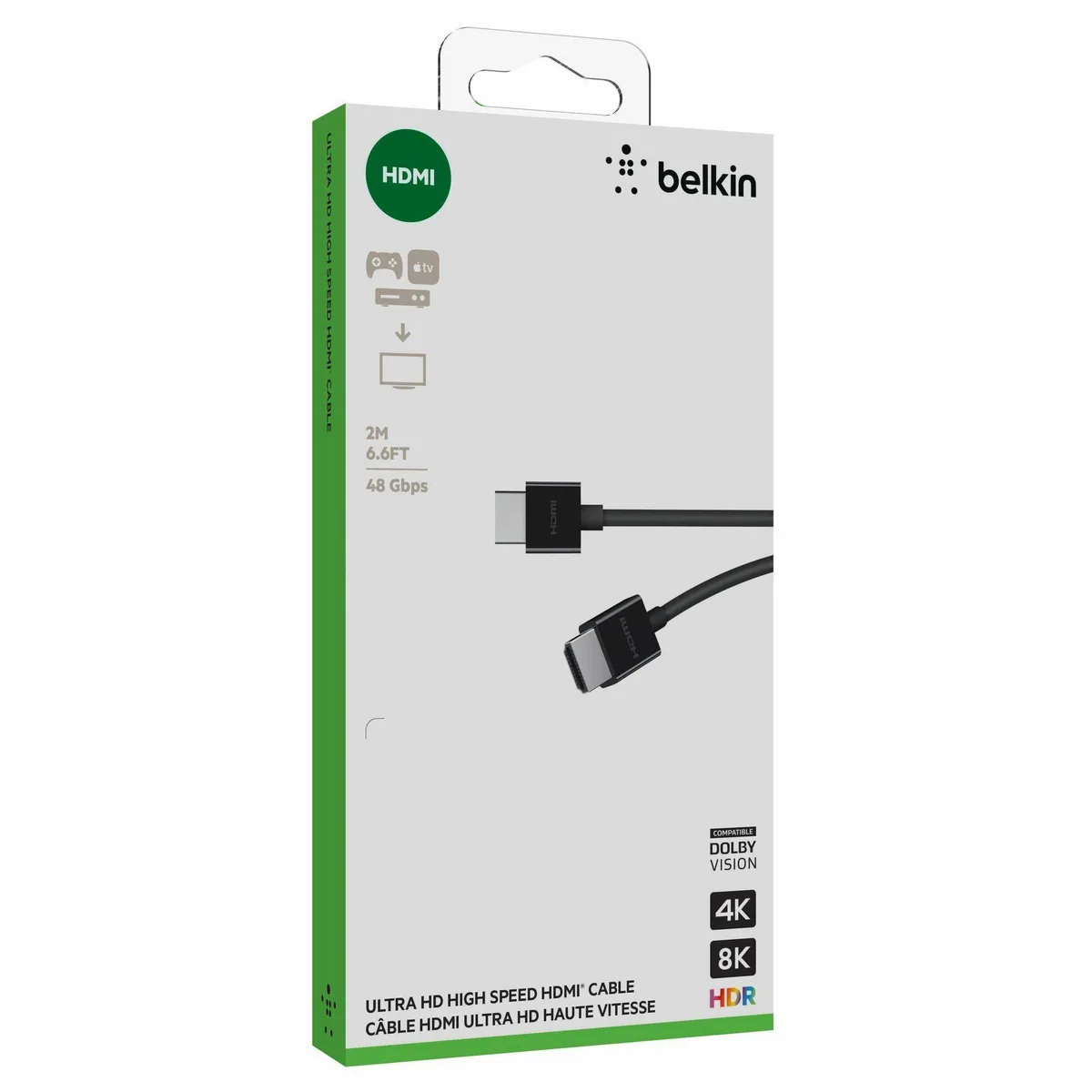 Belkin Ultra-Highspeed HDMI 2.1-Kabel, 4K HDR, 2m