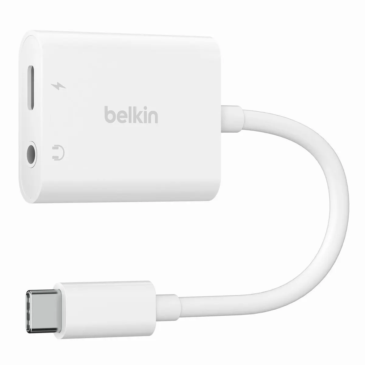 Belkin RockStar 3,5mm-Klinken-Audio- und USB-C-Ladeadapter, USB-PD und Quick Charge 2.0 kompatibel, 4,68 cm 2