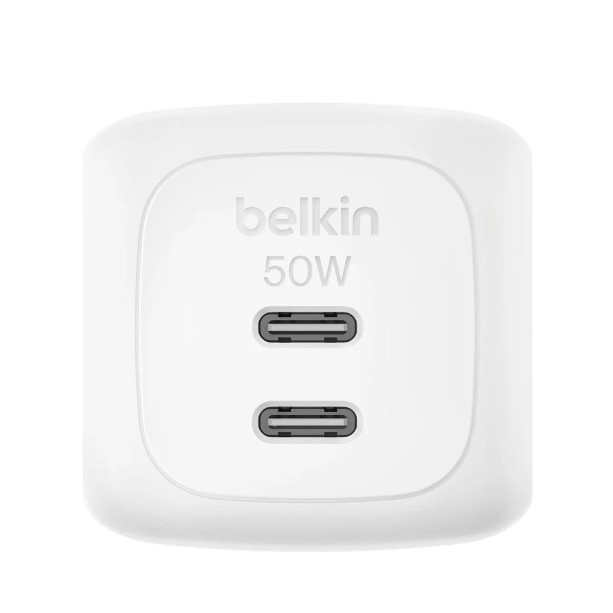 Belkin BoostCharge Pro 2-Port-USB-C-GaN-Ladegerät, 50 W, kompakt und leicht