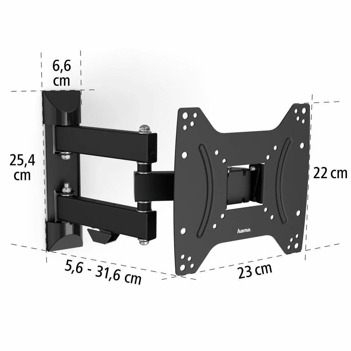 Hama TV-Wandhalterung, schwenkbar und neigbar, für 48-122 cm (19-48 Zoll) — max. 20 kg Traglast 5