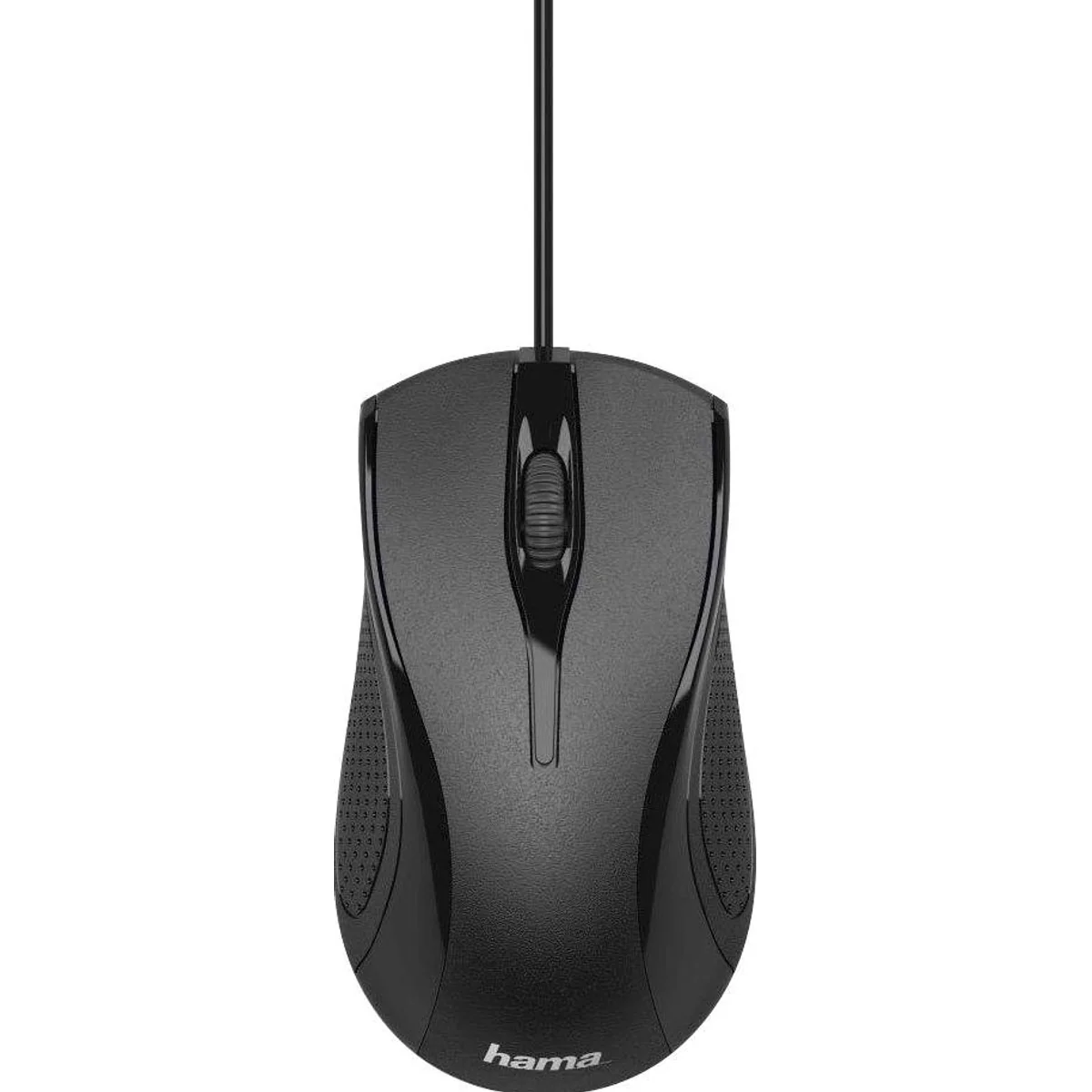 Hama MC-200 Computermaus, kabelgebunden, für Links- und Rechtshänder, 3 Tasten, schwarz