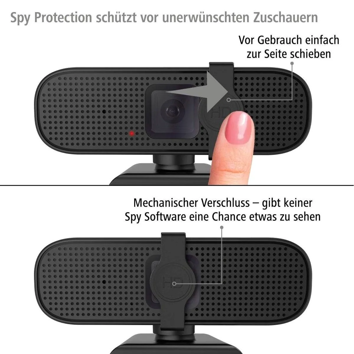 Hama C-400 Webcam, Full HD, integriertes Mikrofon, flexible Positionierung 3