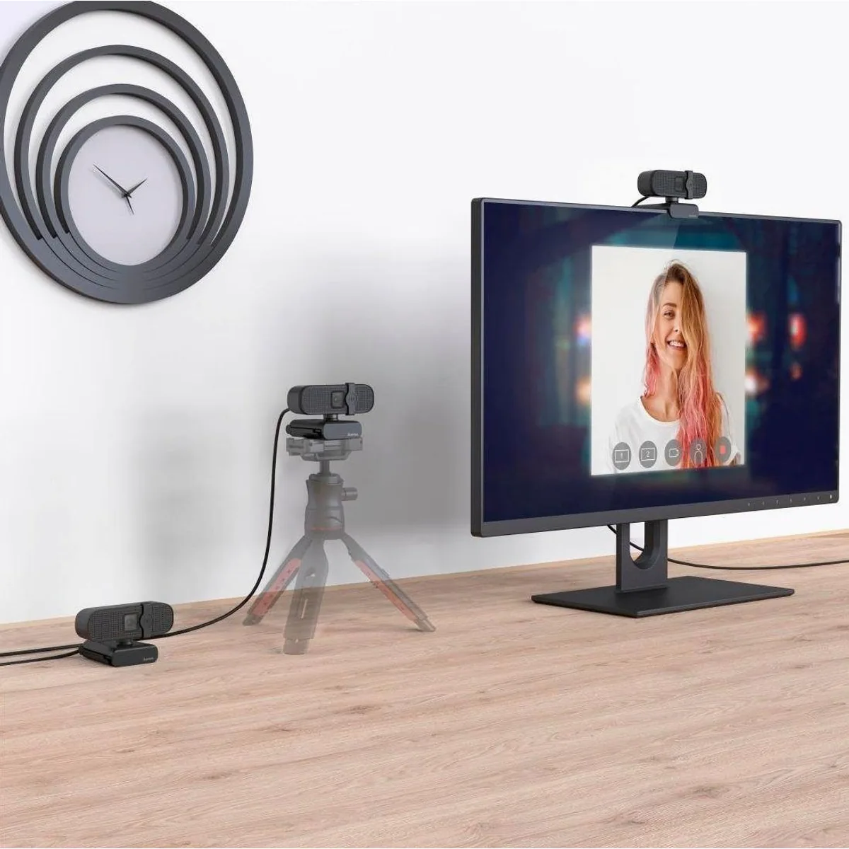 Hama C-400 Webcam, Full HD, integriertes Mikrofon, flexible Positionierung 5