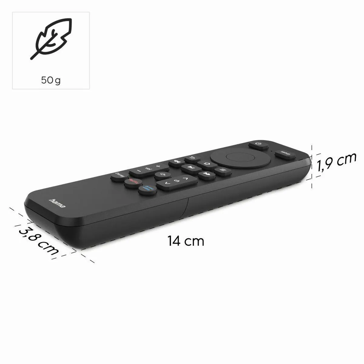 Hama Universal Fernbedienung, 10m Reichweite, Infrarot, für TV & Smart TV 3