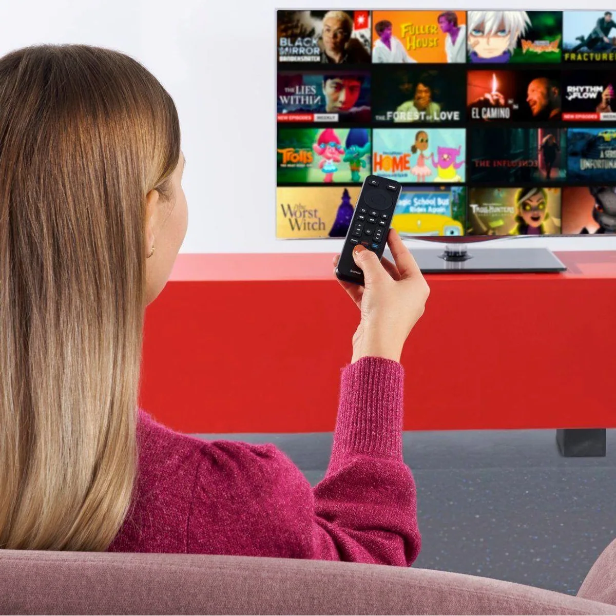 Hama Universal Fernbedienung, 10m Reichweite, Infrarot, für TV & Smart TV 4