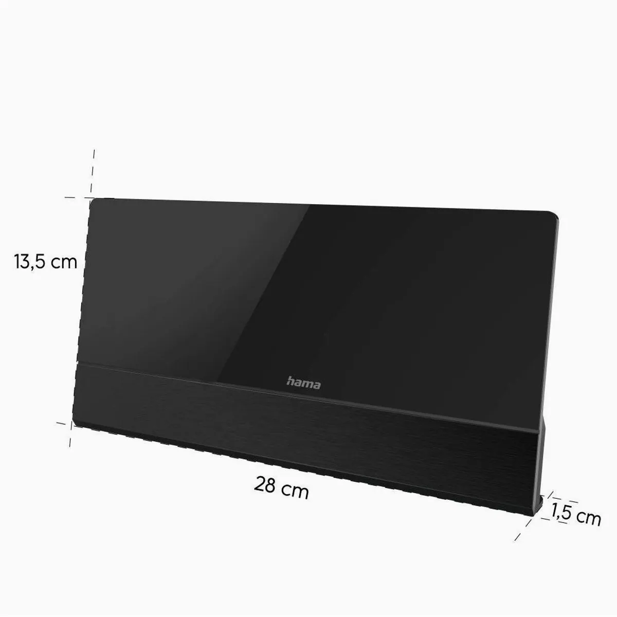 Hama Zimmerantenne, aktiv, für DAB+, DVB-T2, UKW — hoher Signalempfang, flaches Design, integrierter 5G-Filter 4