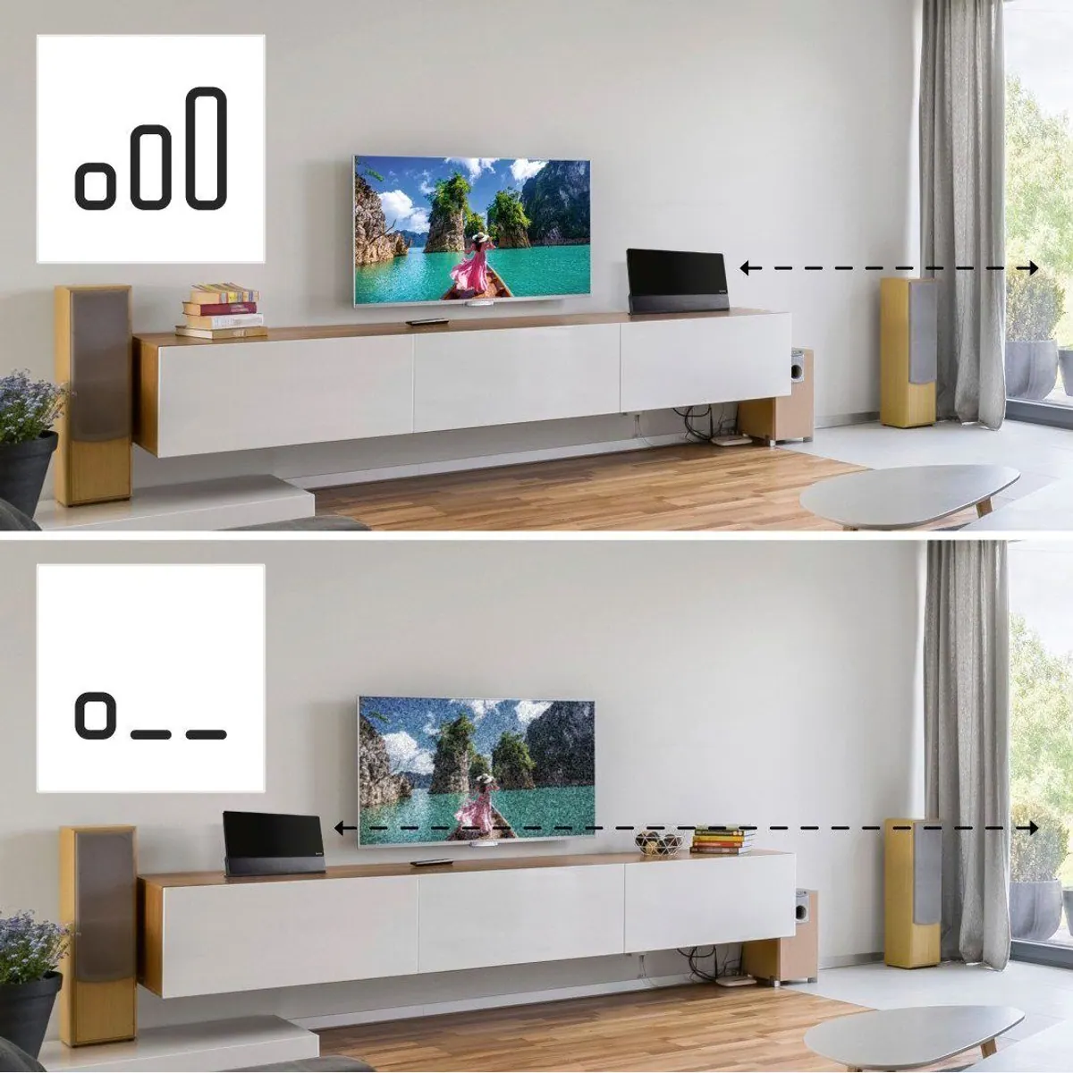 Hama Zimmerantenne, aktiv, für DAB+, DVB-T2, UKW — hoher Signalempfang, flaches Design, integrierter 5G-Filter 5