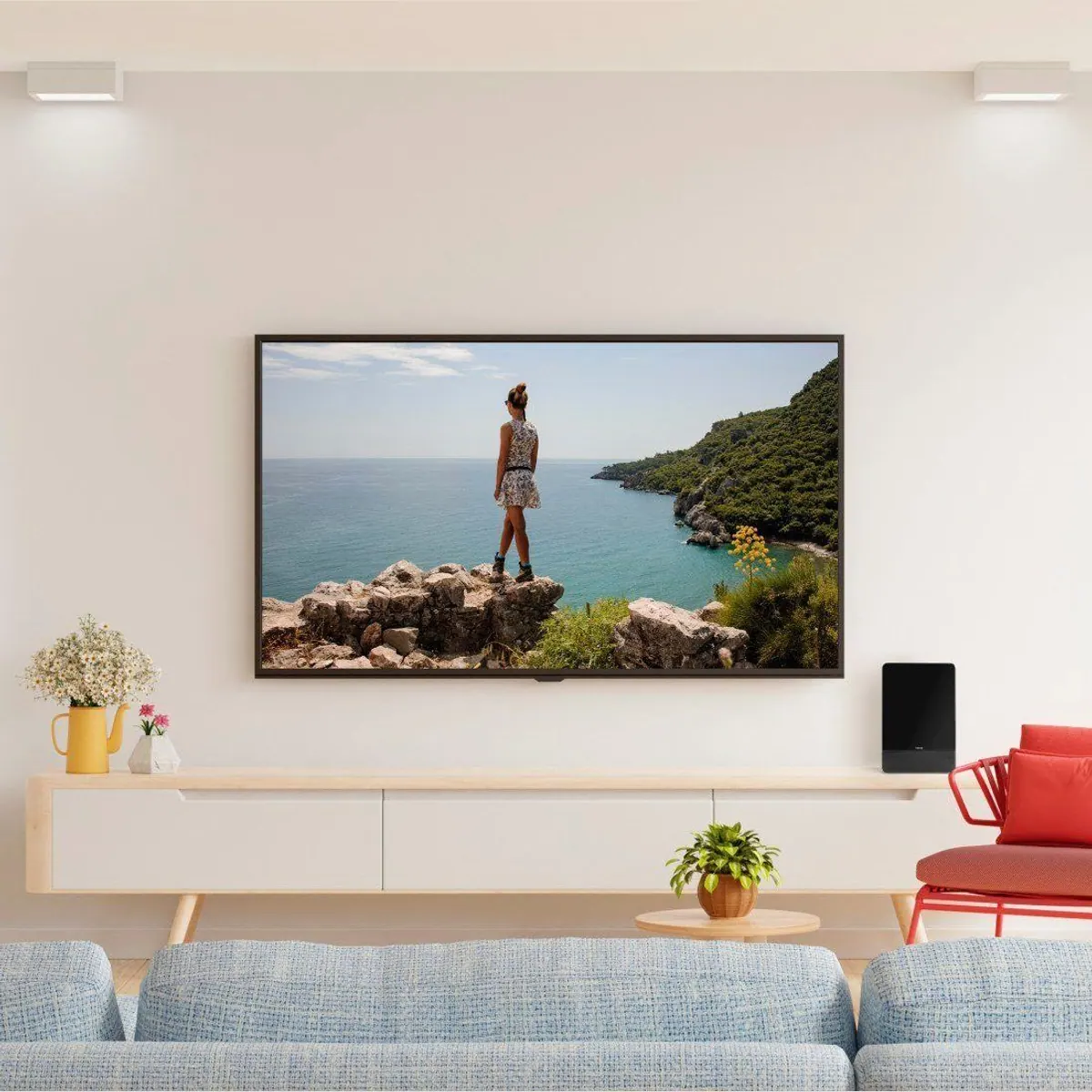 Hama Aktive Zimmerantenne, für DAB+, DVB-T2, UKW, energiesparend 5