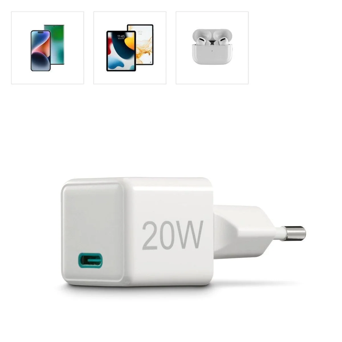 Hama Schnellladegerät, USB-C, 20 W, kompakt, PD/QC kompatibel 5