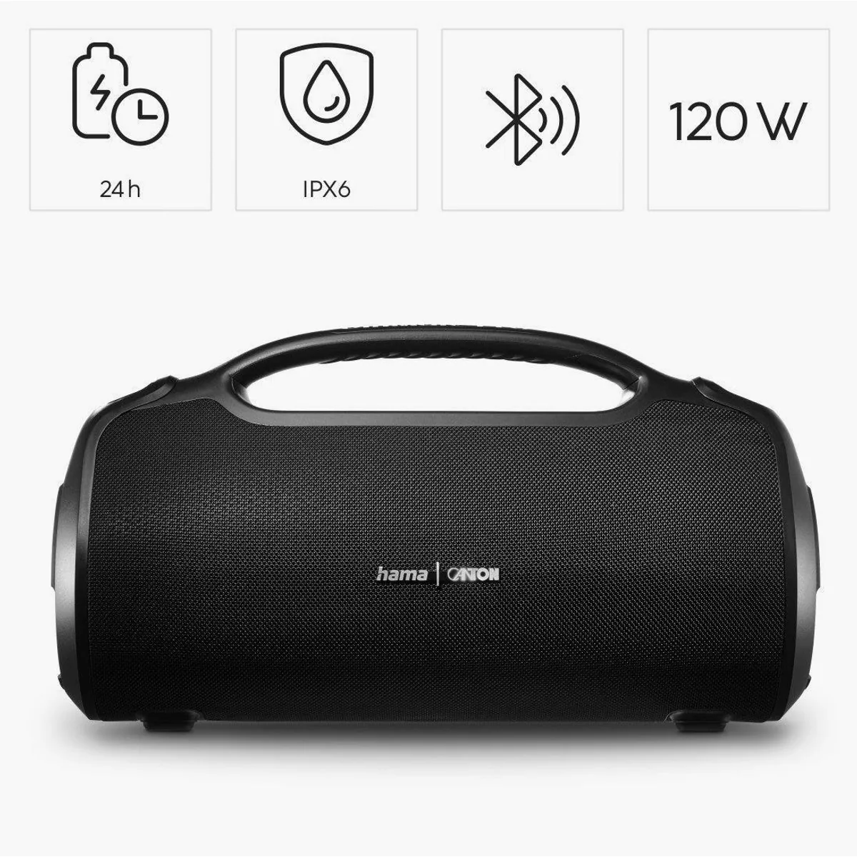 Hama Bluetooth-Lautsprecher groß 120W, wasserfest IPX6, 24h Akku 2