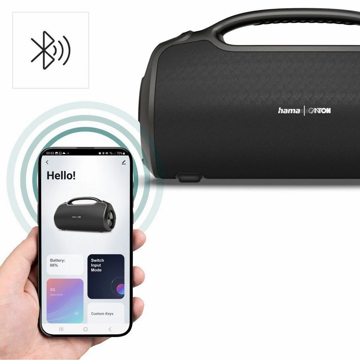 Hama Bluetooth-Lautsprecher groß 120W, wasserfest IPX6, 24h Akku 4
