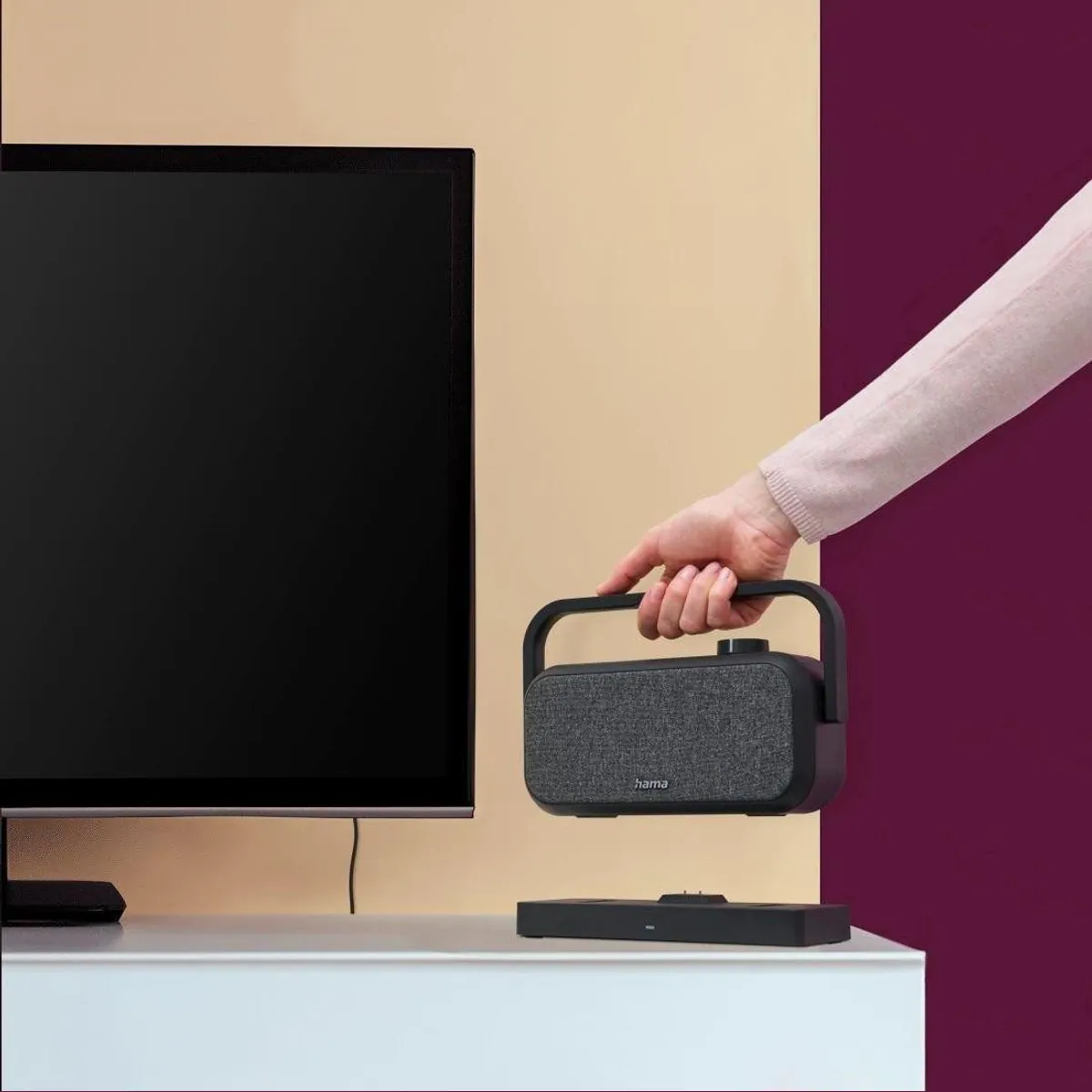 Hama TV-Lautsprecher, kabellos, 2,4-GHz-Technologie, 10 m Reichweite 3
