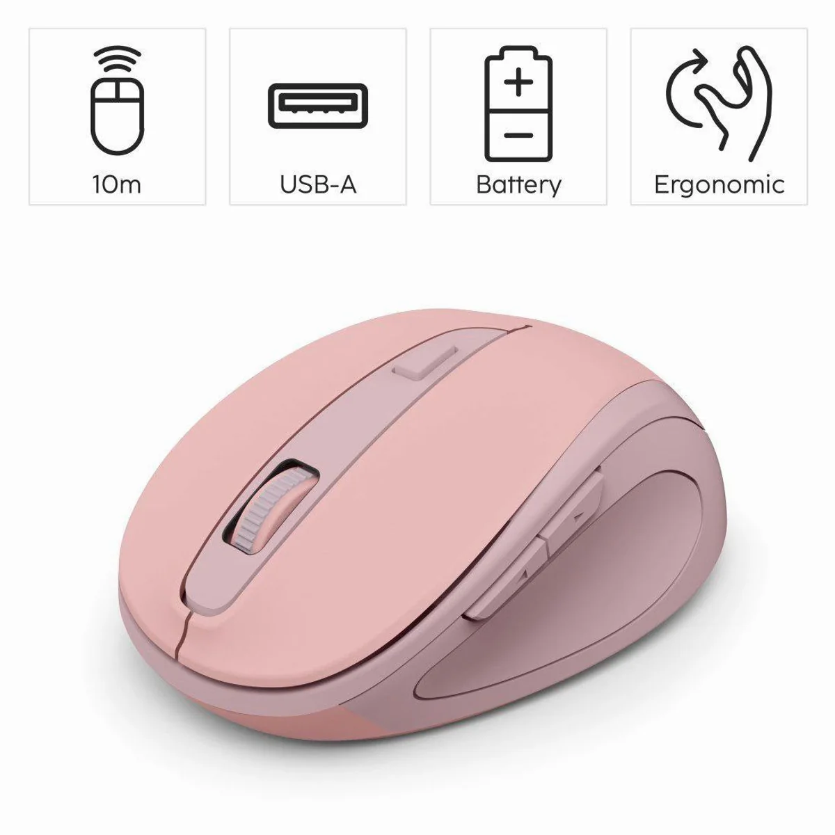 Hama WM-400 Funkmaus, ergonomisch, 6 Tasten, flüsterleise 3