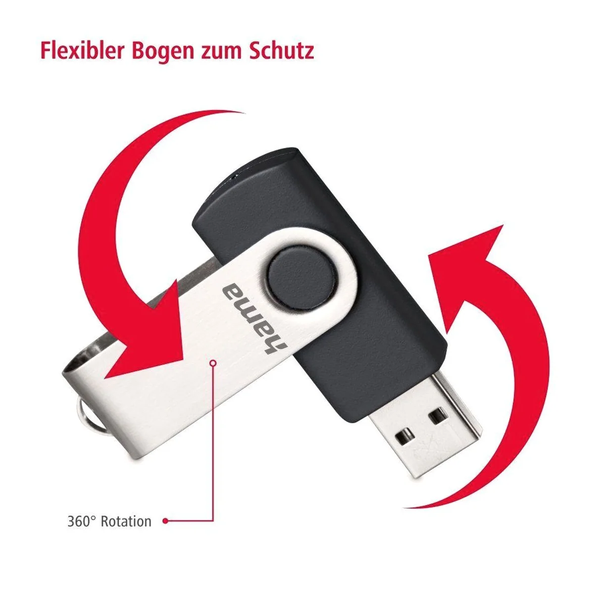 Hama Rotate USB-Stick, 16-128 GB, bis zu 15 MB/s Lesegeschwindigkeit 5