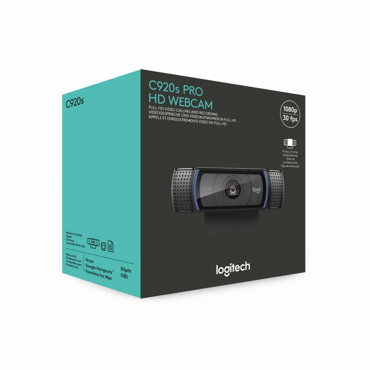 Logitech C920 HD Webcam, Full HD 1080p, Autofokus, Stereo-Mikrofone 2